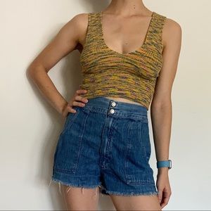 Cropped tank sweater